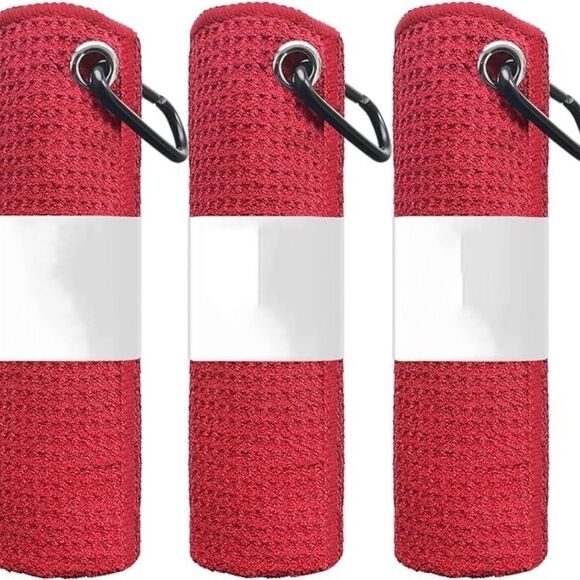 3 Pack Microfiber Waffle Weave Performance Golf Sport Towels 12 Color Choices - Picture 2 of 12